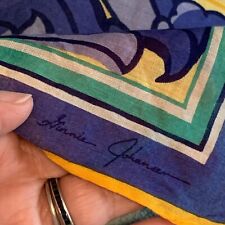 Vintage Ginnie Johansen Italian Tile Design Cotton Scarf for sale  Shipping to South Africa