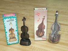 ANTIGO APONTADOR DE LÁPIS EM MINIATURA FIGURATIVO CONTRABAIXO E VIOLINO COM CAIXA NOS? comprar usado  Enviando para Brazil