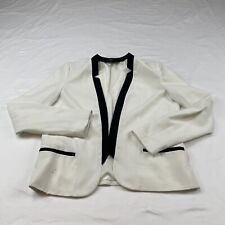 Abrigo deportivo Mossimo Blazer para mujer grande blanco traje chaqueta sin botones abierto damas, usado segunda mano  Embacar hacia Mexico