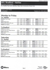 Metro bus timetable for sale  WIRRAL