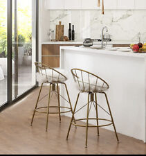 2 white stools modern for sale  Hawthorne