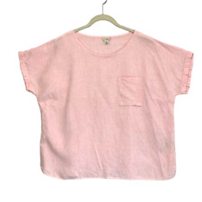 L.L. Camisa para mujer Bean Premium lavable de lino manga corta talla XL rosa informal , usado segunda mano  Embacar hacia Argentina