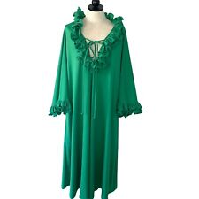 Käytetty, David Brown Hostess Dress Womens Size Medium M Vintage Ruffle Polyester Green myynnissä  Leverans till Finland