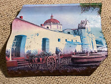 Painted Clay Roofing Tile Picture Painting Southwestern Mexico Town for sale  Shipping to South Africa
