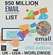 +950 millones de lista de correo electrónico de base de datos empresarial para marketing, EE. UU., Reino Unido, ¡¡¡en todo el mundo!!!¡!, usado segunda mano  Embacar hacia Argentina