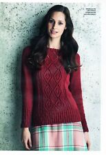 Used, ~Pull-Out Knitting Pattern For Lady's Ribbed Back Lacy Centre Panel Sweater ~ for sale  Shipping to South Africa