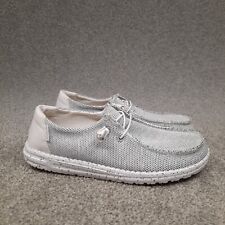 Hey Dude Wendy Sox Women's Shoes Size 6 Stone White Slip On Casual Loafers for sale  Shipping to South Africa