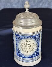 Merkelbach #827 Cobalt Salt Glaze Stoneware Stein, c. 1920s - Antique for sale  Shipping to South Africa