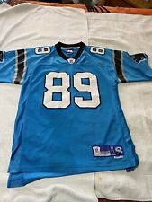 Camiseta de futebol americano CAROLINA PANTHERS Steve Smith #89 azul Reebok NFL média. Manchado comprar usado  Enviando para Brazil