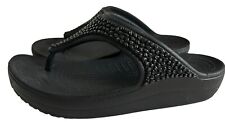 Novas sandálias pretas femininas Crocs tamanho 7, usado comprar usado  Enviando para Brazil