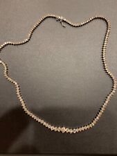 Platinum 850/900 10 carat diamond tennis necklace for sale  Silverdale