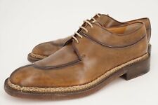 RARE | $1179 TESTONI 9.5 F 10.5 SPLIT TOE NORVEGESE BROWN TAN HANDMADE LEATHER  for sale  Shipping to South Africa