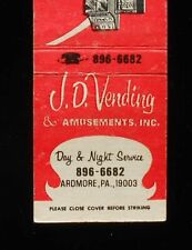 1960s J. D. Vending Juke Boxes Coin Operated Pool Tables Ardmore PA Montgomery C for sale  Shipping to South Africa