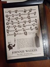 Used, Johnnie Walker Whisky vintage original magazine print from 1937.  for sale  Shipping to South Africa