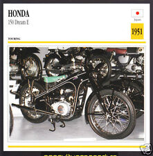 1951 Honda 150cc Dream E (146cc) Japan Bike Motorcycle Photo Spec Info Stat Card for sale  Canada