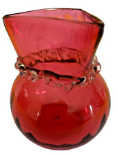 Cranberry glass vase. for sale  MELKSHAM