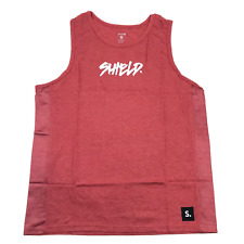 NEW Shield Shirt Size Medium M Tank Top Red Maroon Sleeveless Workout Adult -81- for sale  Shipping to South Africa