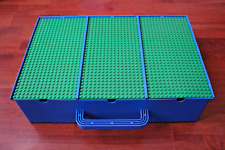 VINTAGE LEGO STORAGE CARRY CASE WITH GREEN BASE PLATES 15X10X4 INCHES. for sale  Shipping to South Africa