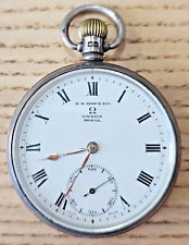 Usado, Antigo relógio de bolso Omega prata esterlina manual face aberta década de 1920 comprar usado  Enviando para Brazil
