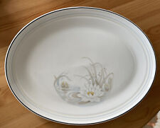 Used, Royal Doulton Fresh Flowers Serving Oval Plate Large 31.5cm x41.5cm Water Lilies for sale  Shipping to South Africa