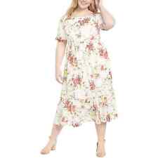 Vestido midi Lane Bryant conversível manga folhada floral em camadas, rosa/creme, tamanho 22 comprar usado  Enviando para Brazil