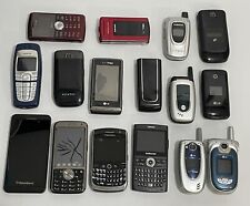 Flip Phones Mixed Lot for Parts Repair Samsung BlackBerry Nokia LG Verizon 1990s, used for sale  Shipping to South Africa