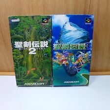 Seiken Densetsu 2 e 3 Conjunto Lote Caixa Super Famicom Japão Importações CIB Completo comprar usado  Enviando para Brazil