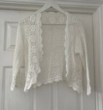 White crochet shrug for sale  UK