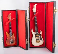 Vintage Handmade Mini Electric Guitar Miniatures Authentic Models Replicas (Two) for sale  Shipping to South Africa