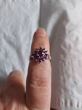  Center Ruby Halo Ring Surrounded by Marquise Amethyst in Size 8 for sale  Shipping to South Africa