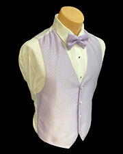 Men's Light Purple Tuxedo Vest & Bow Tie Groom Party Wedding Prom Big & Tall 4XL for sale  Shipping to South Africa