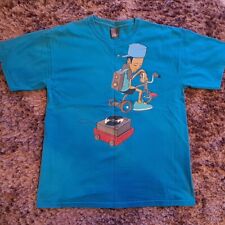 MENS T-SHIRT - LARGE - L - BLUE - VINYL RECORD / HIP-HOP / TRIKE - SEE PICS..., used for sale  Shipping to South Africa