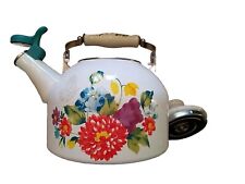 The Pioneer Woman Blooming Bouquet Whistling Tea Kettle White. See all photo for sale  Shipping to South Africa