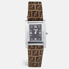 Reloj de pulsera para mujer Fendi marrón acero inoxidable lona 7600M 27 mm segunda mano  Embacar hacia Argentina