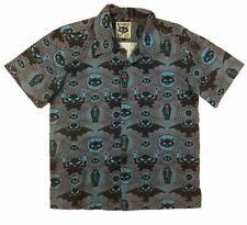 Camisa Jeff Granito Dark Tiki cinza SS botão para cima gato assustador Disney tamanho pequeno comprar usado  Enviando para Brazil