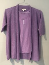 EILEEN FISHER size PP set lavender linen open cardigan and tank NWT for sale  Shipping to South Africa