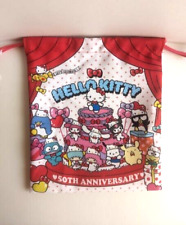 ☆彡 HELLO KITTY&SANRIO CHARACTERS Bolsa de Cordão- 50º Aniversário- Daiso ☆彡 comprar usado  Enviando para Brazil