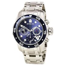 Relógio masculino Invicta Pro Diver azul e cronógrafo mostrador Tom Prata Pulseira 0070, usado comprar usado  Enviando para Brazil