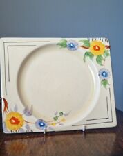 Royal Staffordshire Biarritz Plate Art Deco 1934 Clarice Cliff Corrolla Floral for sale  Shipping to South Africa