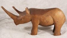 Wooden rhinoceroses ornament for sale  CAMELFORD