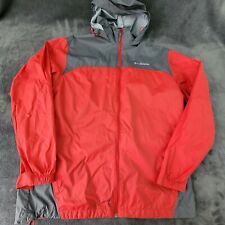 Chaqueta de Lluvia Columbia Grande Alta Para Hombre Empacable Rompevientos Roja Gris Ver Estado segunda mano  Embacar hacia Argentina