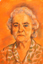 Vintage pastel painting old female portrait for sale  Shipping to Canada