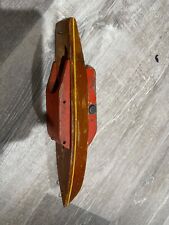 Antique wooden boat - 11 in. - red, used for sale  Shipping to South Africa