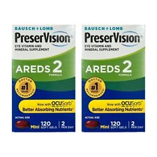 Preservision Areds 2 - 240 cápsulas moles 2 PACOTES suplemento vitamínico para os olhos Bausch + Lomb comprar usado  Enviando para Brazil