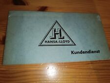 Hansa lloyd garantieheft gebraucht kaufen  Tangerhütte