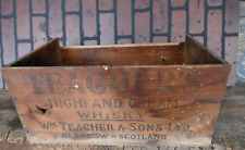 amtique wooden crate Whiskey Teachers High and Cream Scotland for sale  Shipping to South Africa