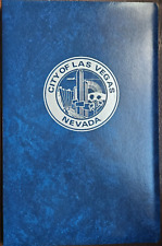 Carpeta de documentos, Las Vegas, azul, púrpura, 17"" x 11", acolchada, elegante, coleccionable, usado segunda mano  Embacar hacia Argentina
