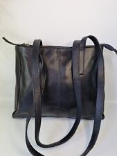 Jobis Navy Leather Handbag Shoulder Bag VGC for sale  Shipping to South Africa