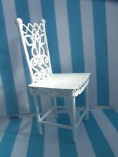 DOLLS HOUSE, CHAIR, 12TH, GARDEN, TIN, WHITE, ORNATE, FURNITURE, VINTAGE, A, used for sale  THORNTON-CLEVELEYS