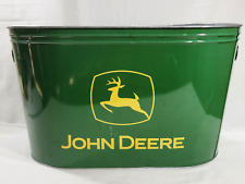 Used, John Deere Large Metal Tin Party Drink Tub Bucket Clean Condition 16"x 9" for sale  Shipping to South Africa